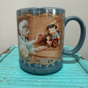 Disney Store Pinocchio Mug Peter Pan Classic Animation Collection 12 oz Mug